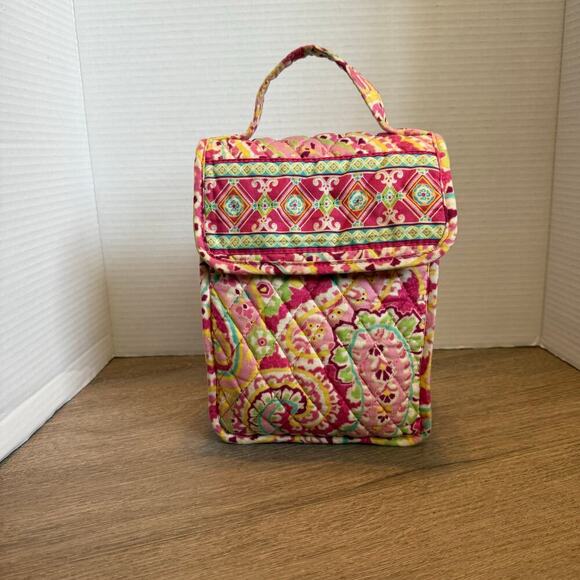 Vera Bradley Capri  Melon Mini Lunch Tote Retired Pink Green Paisley Pattern - Picture 1 of 10